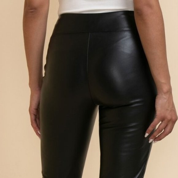 NWT Faux Leather Leggings - Picture 2 of 6